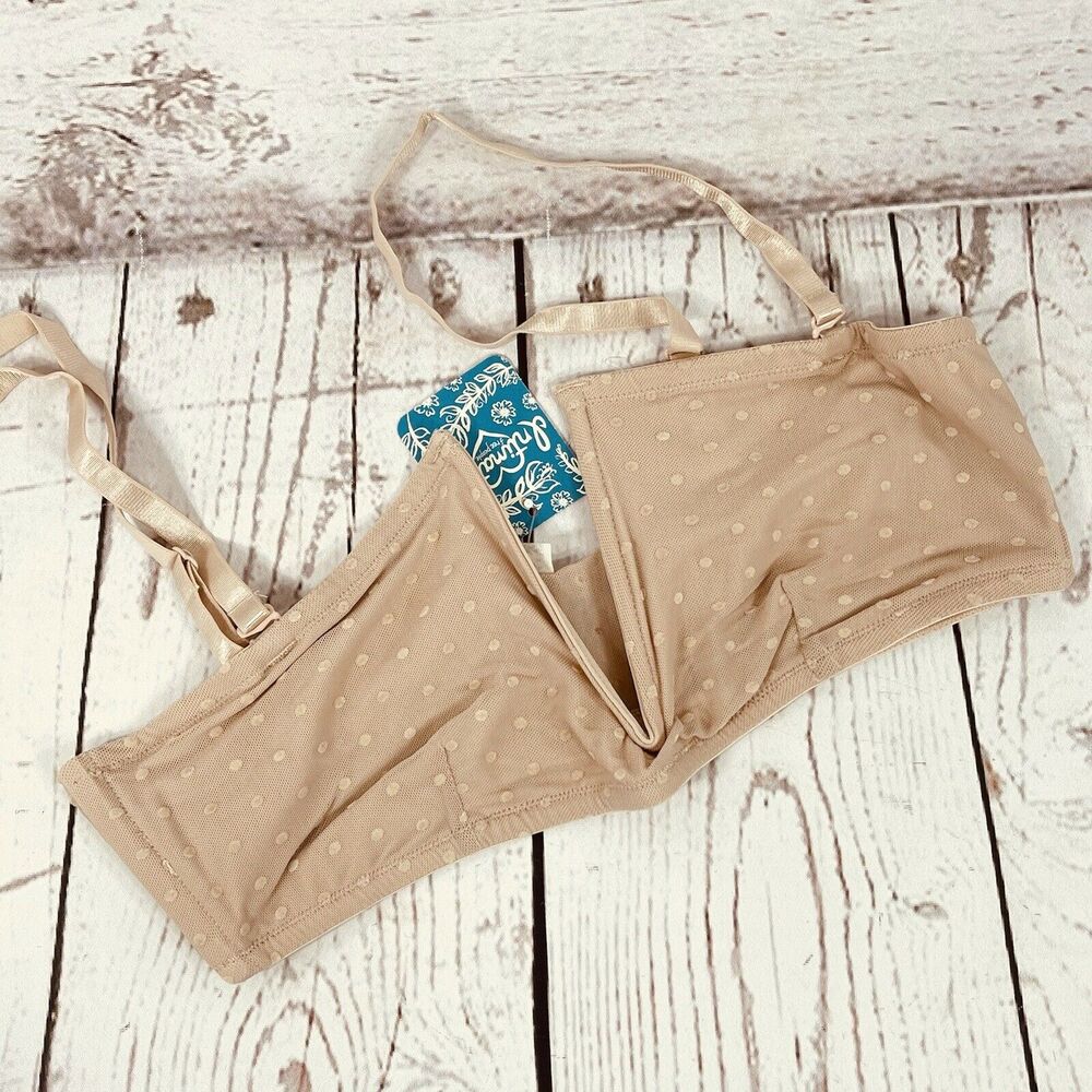 Free People Intimately Bandeau Bra X-Small Sierra Convertible Antique Shell